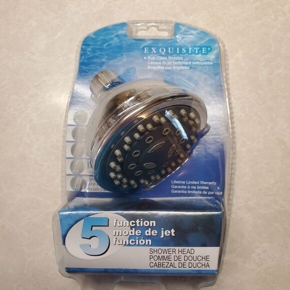 Massage Showerhead Flat Design 5 Function LDR 520 5339CP - Picture 1 of 9
